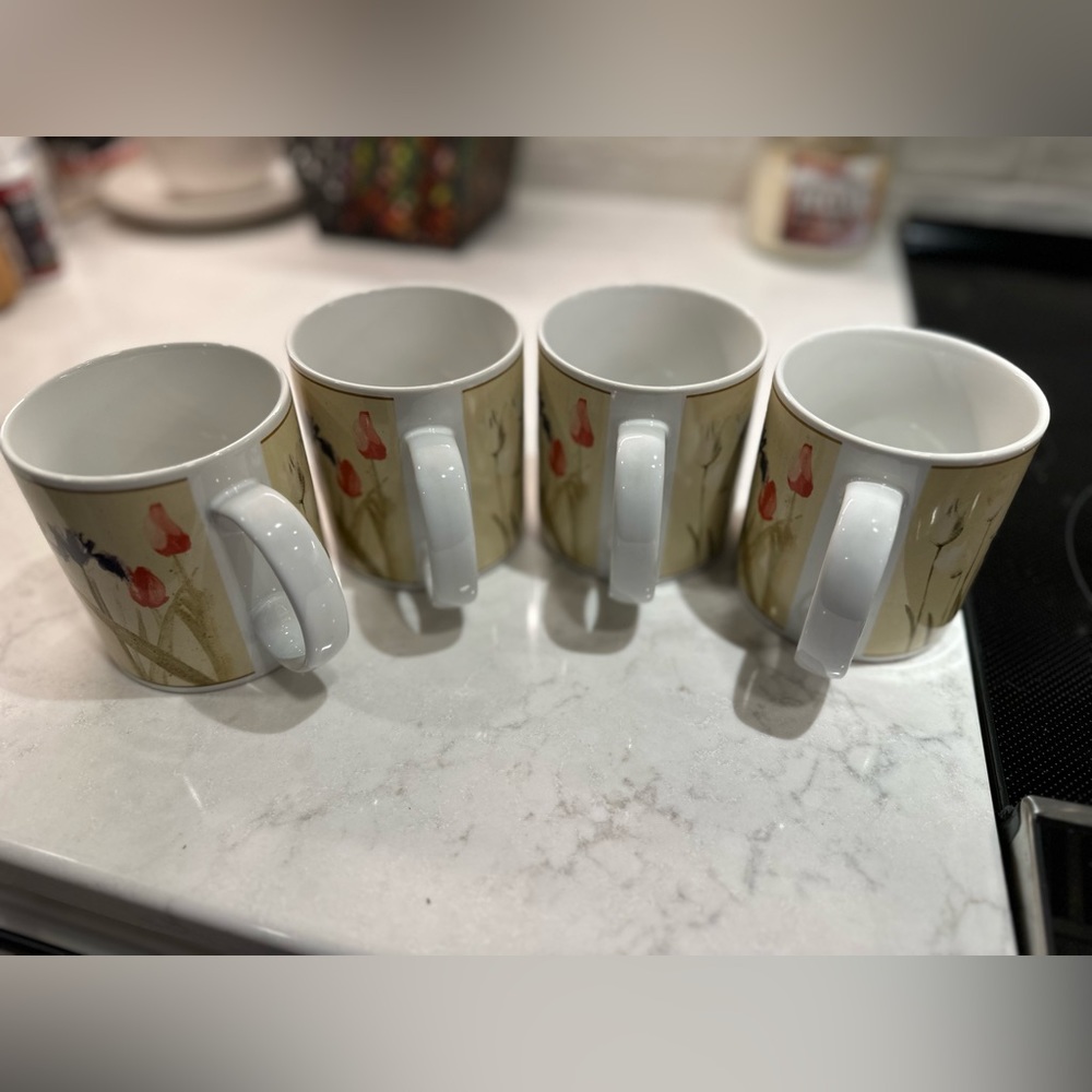 Set of 4 Sakura “Paradise” by Cheri Blum Coffee Mugs. 12 oz each. - Picture 3 of 5
